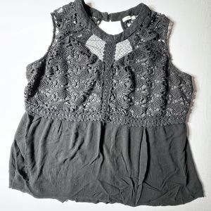 Maurices High Neck Sheer Lace Sleeveless Blouse Babydoll Women’s Plus Size 3